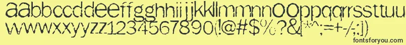 Tainted Font – Black Fonts on Yellow Background