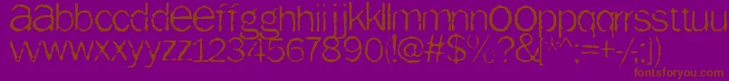 Tainted Font – Brown Fonts on Purple Background