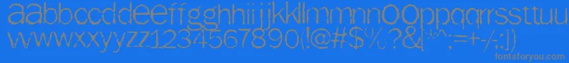 Tainted Font – Gray Fonts on Blue Background