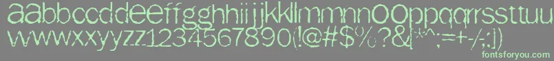 Tainted Font – Green Fonts on Gray Background