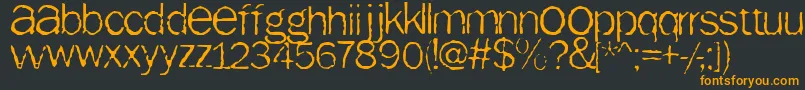 Tainted Font – Orange Fonts on Black Background