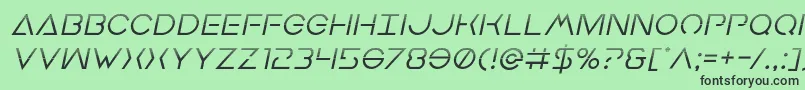 Earthorbiterhalfital Font – Black Fonts on Green Background