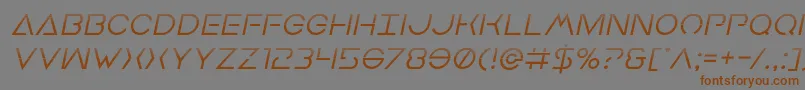 Earthorbiterhalfital Font – Brown Fonts on Gray Background