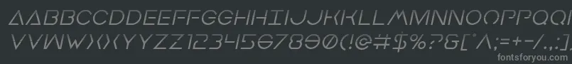 Earthorbiterhalfital Font – Gray Fonts on Black Background