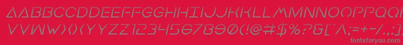 Earthorbiterhalfital Font – Gray Fonts on Red Background
