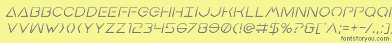 Earthorbiterhalfital Font – Gray Fonts on Yellow Background