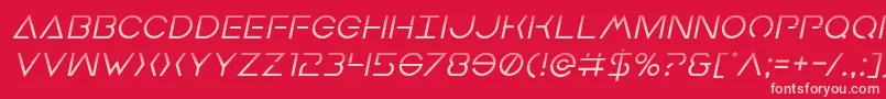 Earthorbiterhalfital Font – Pink Fonts on Red Background