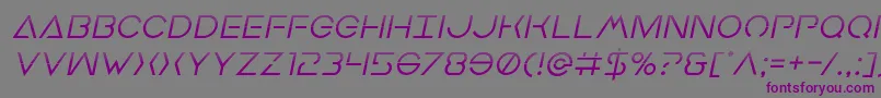 Earthorbiterhalfital Font – Purple Fonts on Gray Background