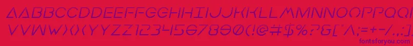 Earthorbiterhalfital Font – Purple Fonts on Red Background
