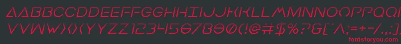 Earthorbiterhalfital Font – Red Fonts on Black Background