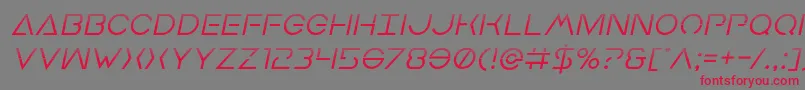 Earthorbiterhalfital Font – Red Fonts on Gray Background