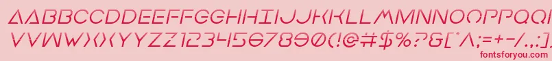 Earthorbiterhalfital Font – Red Fonts on Pink Background