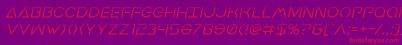 Earthorbiterhalfital Font – Red Fonts on Purple Background