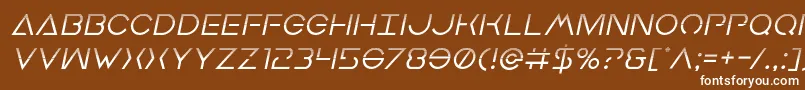 Earthorbiterhalfital Font – White Fonts on Brown Background