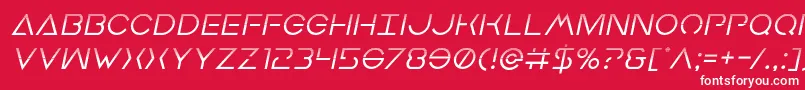Earthorbiterhalfital Font – White Fonts on Red Background