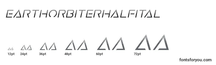 Earthorbiterhalfital Font Sizes