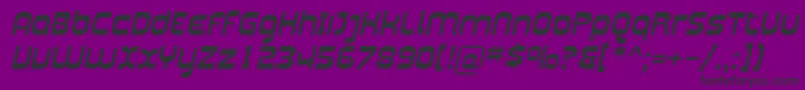 PlasmaticaExtItalic Font – Black Fonts on Purple Background