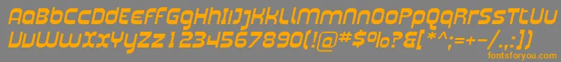 PlasmaticaExtItalic Font – Orange Fonts on Gray Background