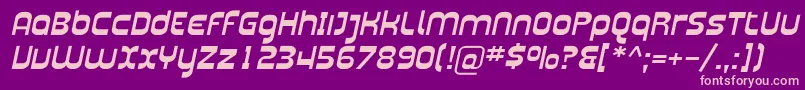 PlasmaticaExtItalic Font – Pink Fonts on Purple Background