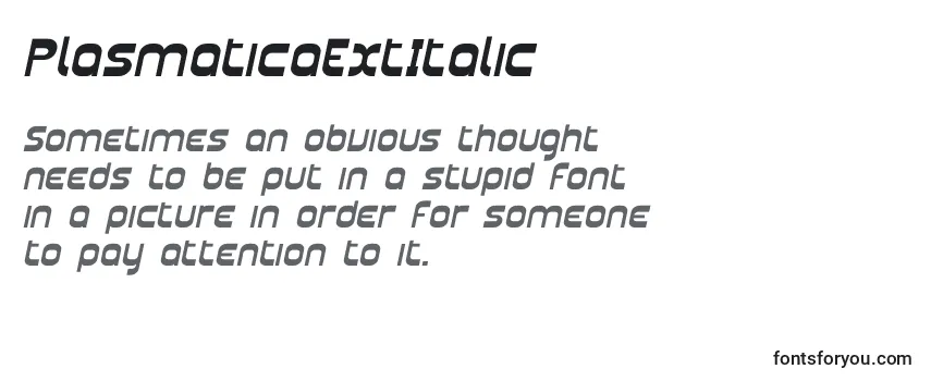 PlasmaticaExtItalic Font
