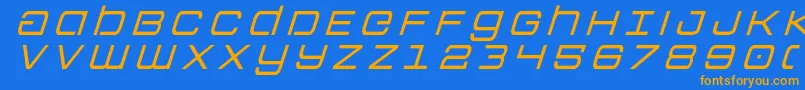 Colonymarinestitleital Font – Orange Fonts on Blue Background