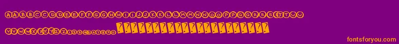 Circlecaps Font – Orange Fonts on Purple Background