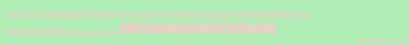 Circlecaps-fontti – vaaleanpunaiset fontit vihreällä taustalla