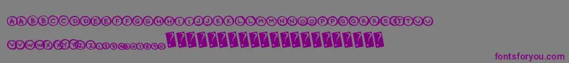 フォントCirclecaps – 紫色のフォント、灰色の背景