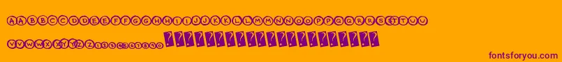 Шрифт Circlecaps – фиолетовые шрифты на оранжевом фоне