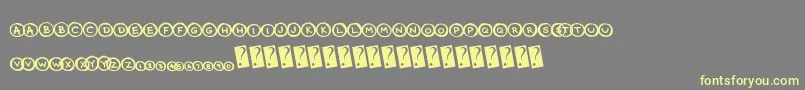 Circlecaps-fontti – keltaiset fontit harmaalla taustalla