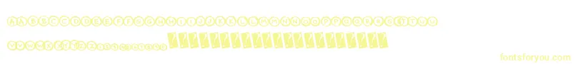 フォントCirclecaps – 黄色のフォント