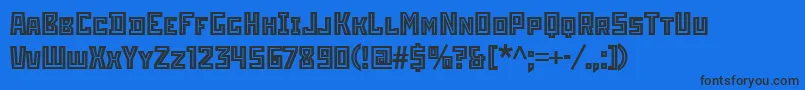 StenberginlineitcTt Font – Black Fonts on Blue Background
