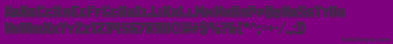 StenberginlineitcTt-fontti – mustat fontit violetilla taustalla