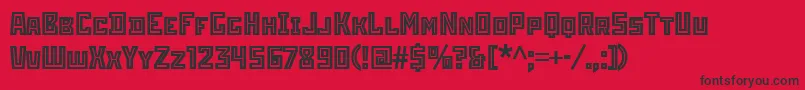 フォントStenberginlineitcTt – 赤い背景に黒い文字