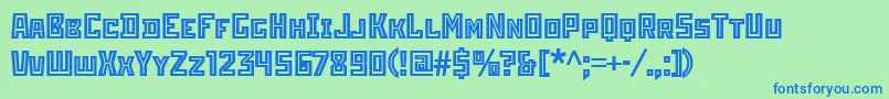 StenberginlineitcTt Font – Blue Fonts on Green Background