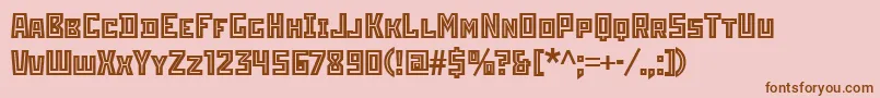 StenberginlineitcTt Font – Brown Fonts on Pink Background