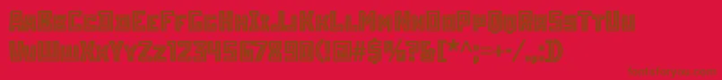 StenberginlineitcTt Font – Brown Fonts on Red Background