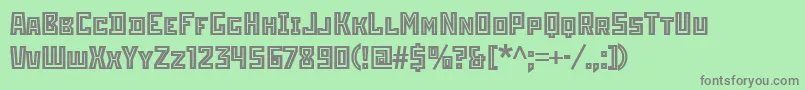 StenberginlineitcTt Font – Gray Fonts on Green Background