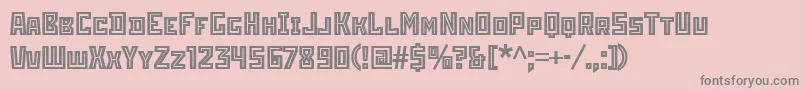 StenberginlineitcTt-Schriftart – Graue Schriften auf rosa Hintergrund