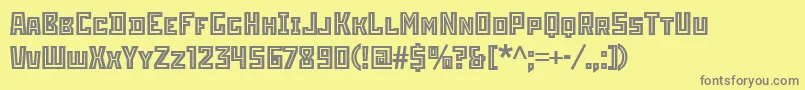 StenberginlineitcTt Font – Gray Fonts on Yellow Background