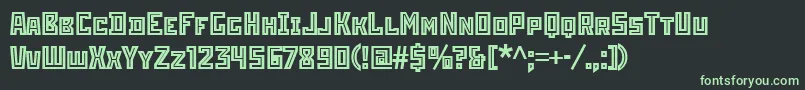 StenberginlineitcTt Font – Green Fonts on Black Background