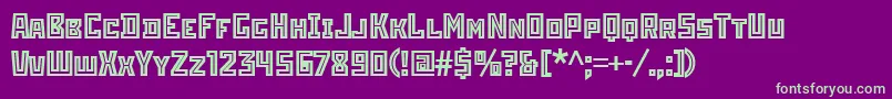 StenberginlineitcTt Font – Green Fonts on Purple Background