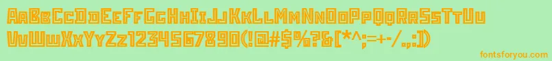 StenberginlineitcTt Font – Orange Fonts on Green Background
