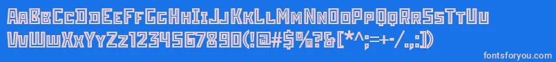 StenberginlineitcTt Font – Pink Fonts on Blue Background