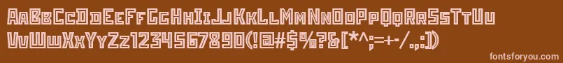 StenberginlineitcTt Font – Pink Fonts on Brown Background
