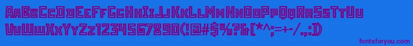 StenberginlineitcTt Font – Purple Fonts on Blue Background