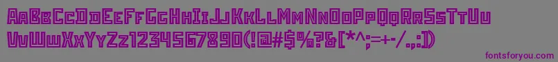 Шрифт StenberginlineitcTt – фиолетовые шрифты на сером фоне