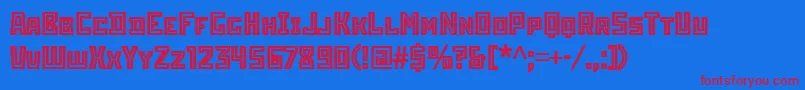StenberginlineitcTt Font – Red Fonts on Blue Background