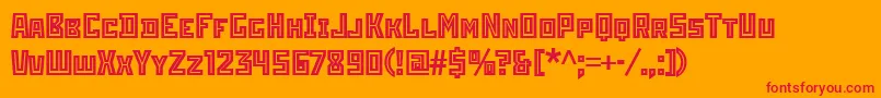 StenberginlineitcTt Font – Red Fonts on Orange Background