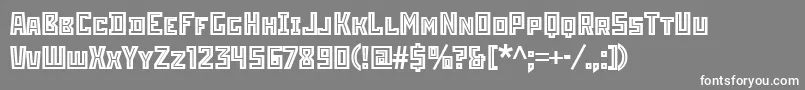 StenberginlineitcTt Font – White Fonts on Gray Background